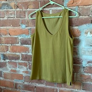 Madewell Tomboy V-Neck Tank Top SPICED OLIVE